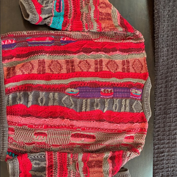 Vintage circa 1990 COOGI Multicolor Red Knit Ensemble Sweater and Skirt Size S - Picture 16 of 16